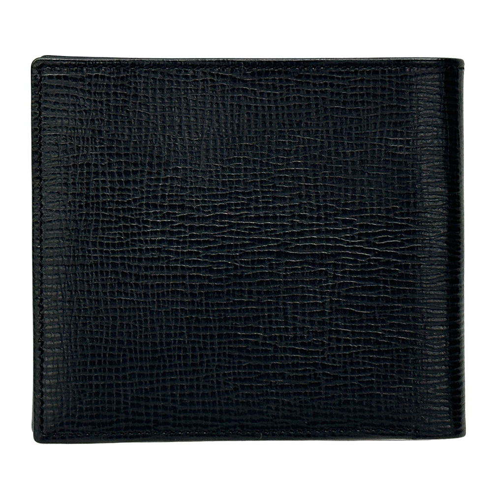 LOEWE ロエベ 二つ折り財布 札入れ アナグラム ブラック レザー メンズ 【中古】
