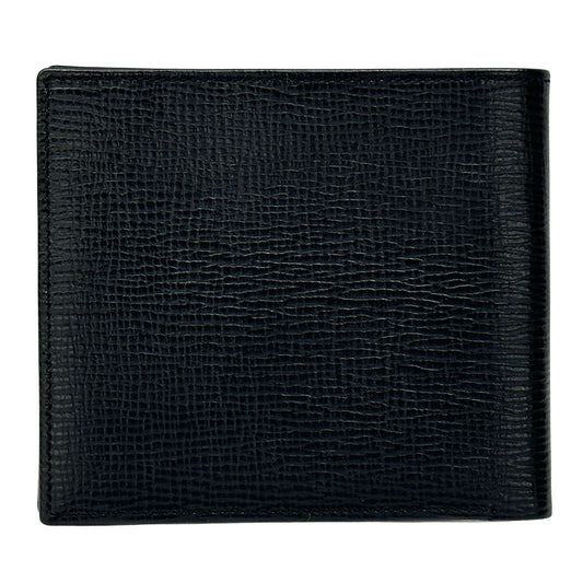 LOEWE ロエベ 二つ折り財布 札入れ アナグラム ブラック レザー メンズ 【中古】