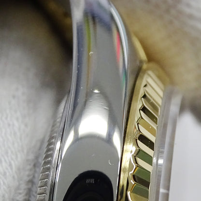 ROLEX ロレックス デイトジャスト 16233G W番 メンズ 腕時計 自動巻き AT ステンレス SS ゴールド YG コンビ 10Pダイヤモンド ブルーグラデーション 磨き済み 【中古】