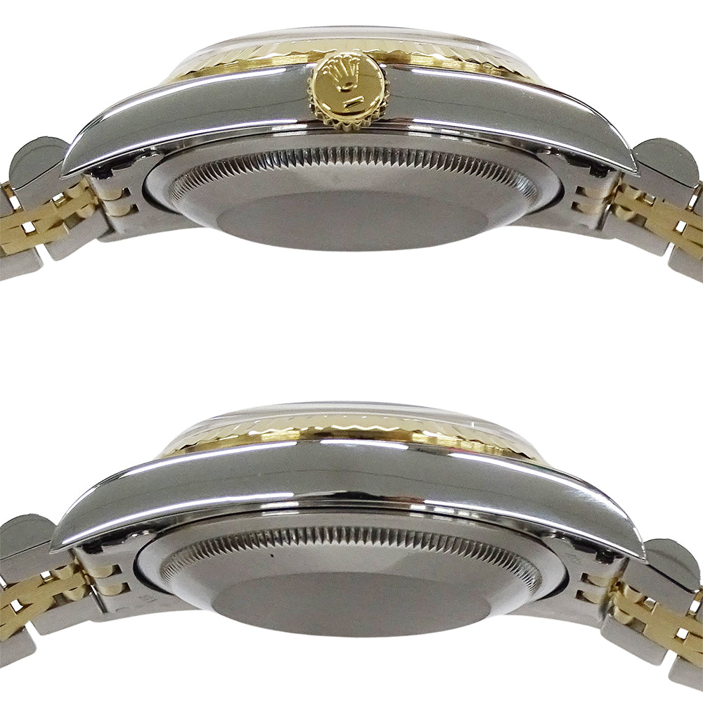 ROLEX ロレックス デイトジャスト 16233G W番 メンズ 腕時計 自動巻き AT ステンレス SS ゴールド YG コンビ 10Pダイヤモンド ブルーグラデーション 磨き済み 【中古】