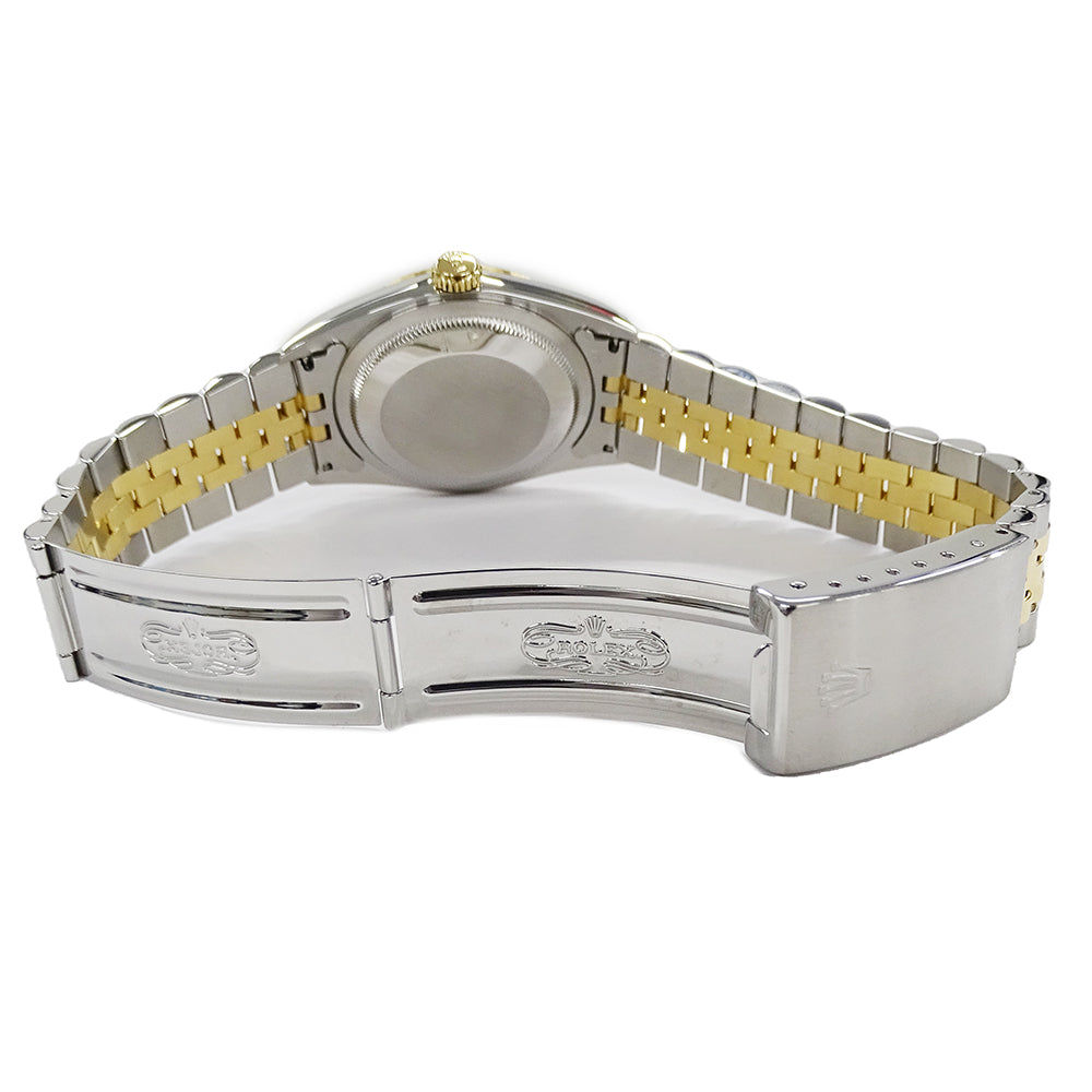 ROLEX ロレックス デイトジャスト 16233G W番 メンズ 腕時計 自動巻き AT ステンレス SS ゴールド YG コンビ 10Pダイヤモンド ブルーグラデーション 磨き済み 【中古】