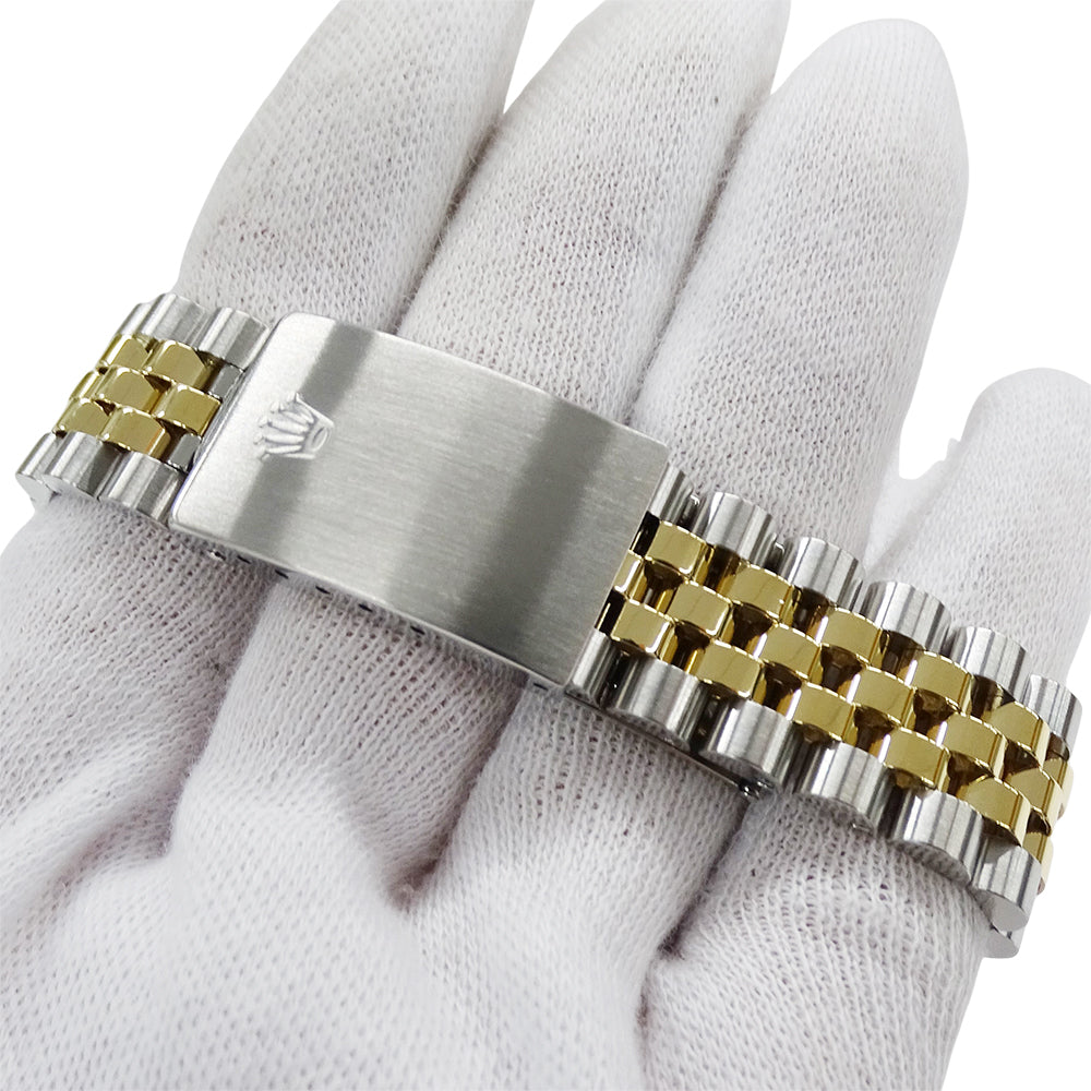 ROLEX ロレックス デイトジャスト 16233G W番 メンズ 腕時計 自動巻き AT ステンレス SS ゴールド YG コンビ 10Pダイヤモンド ブルーグラデーション 磨き済み 【中古】