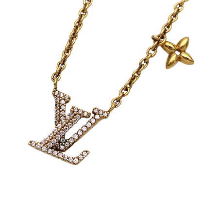 LOUIS VUITTON ルイ・ヴィトン LV アイコニック ネックレス メタル ゴールド レディース M00596 【中古】