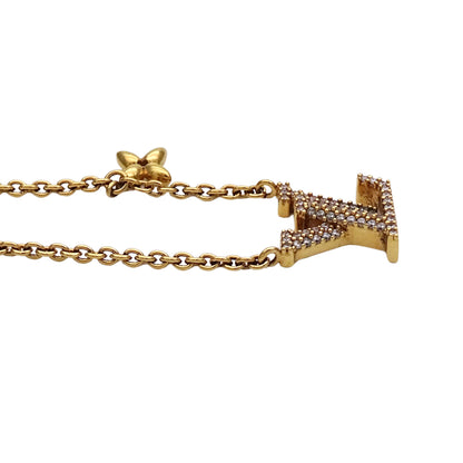 LOUIS VUITTON ルイ・ヴィトン LV アイコニック ネックレス メタル ゴールド レディース M00596 【中古】