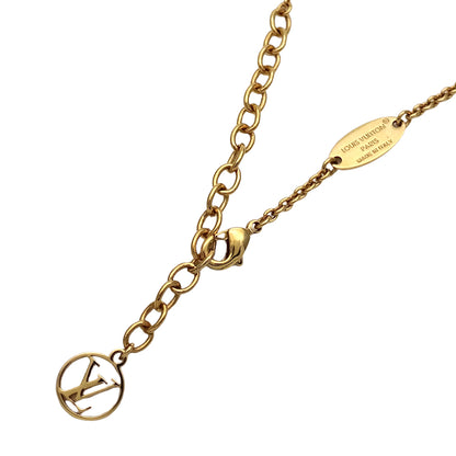 LOUIS VUITTON ルイ・ヴィトン LV アイコニック ネックレス メタル ゴールド レディース M00596 【中古】