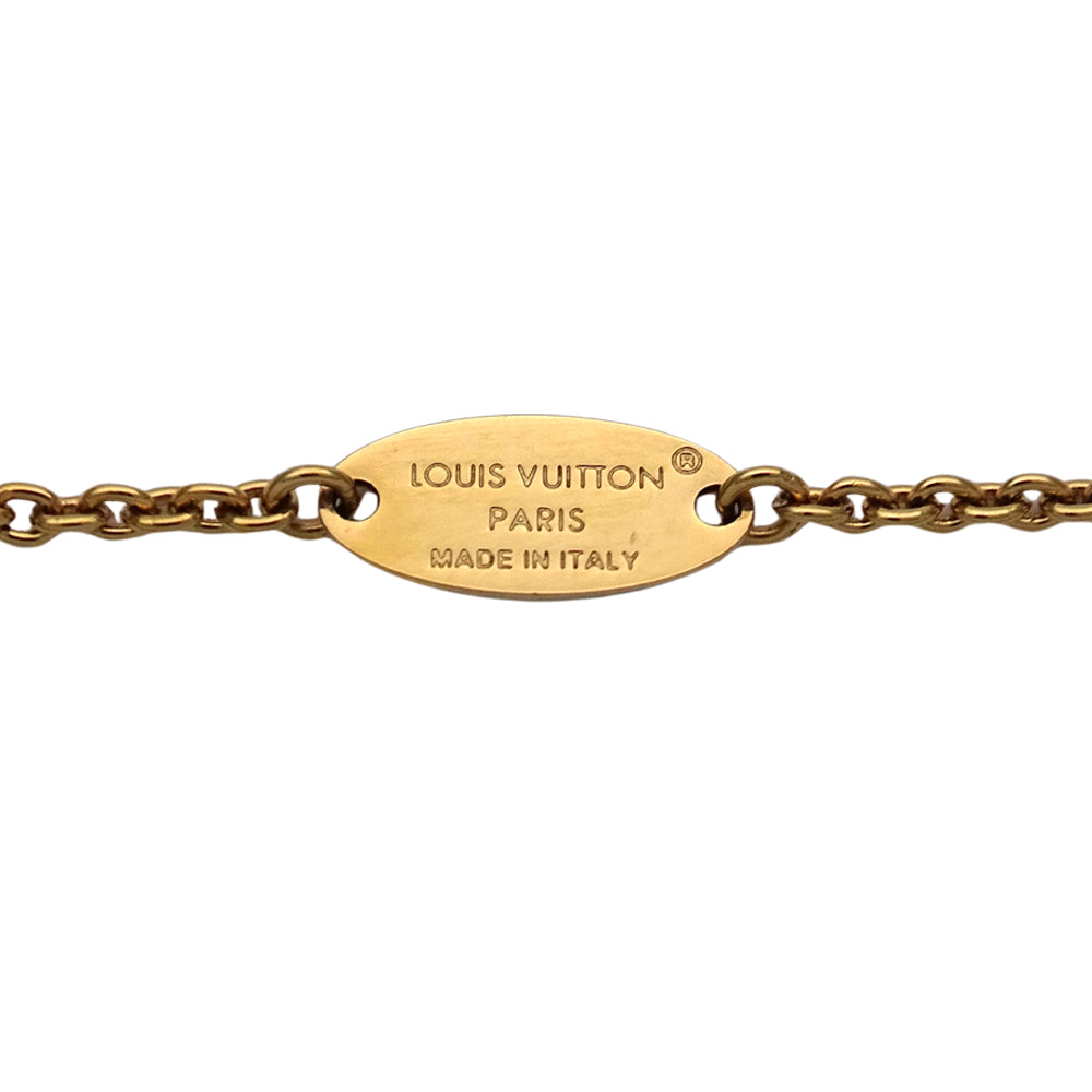 LOUIS VUITTON ルイ・ヴィトン LV アイコニック ネックレス メタル ゴールド レディース M00596 【中古】
