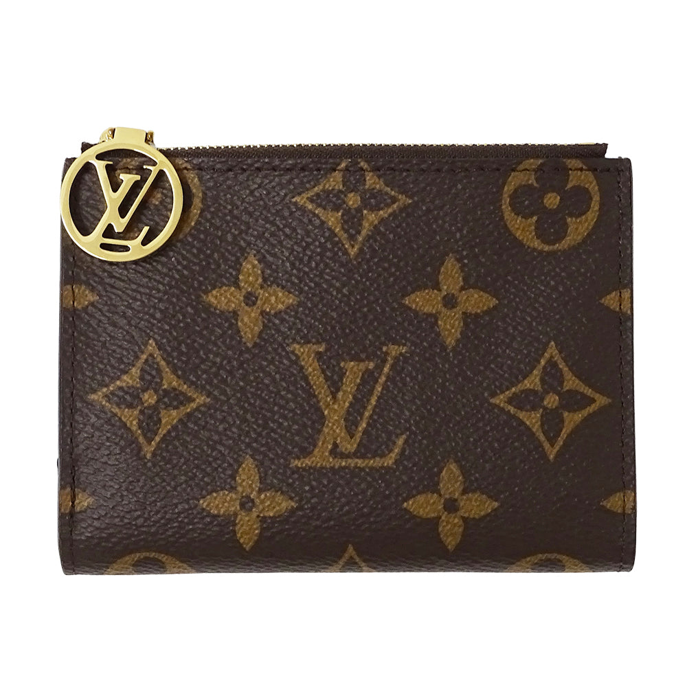 LOUIS VUITTON ルイ・ヴィトン ポルトフォイユ リサ 二つ折り財布 モノグラム ブルーオランプ M83605 モノグラムキャンバス レディース 【中古】