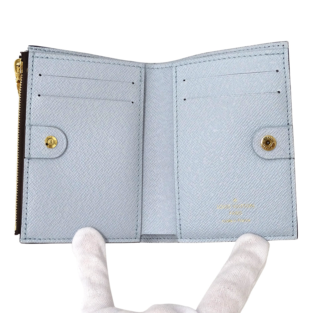 LOUIS VUITTON ルイ・ヴィトン ポルトフォイユ リサ 二つ折り財布 モノグラム ブルーオランプ M83605 モノグラムキャンバス レディース 【中古】