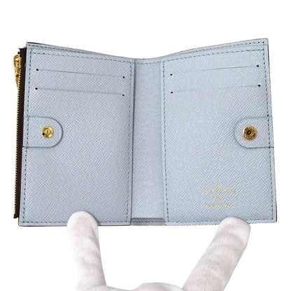 LOUIS VUITTON ルイ・ヴィトン ポルトフォイユ リサ 二つ折り財布 モノグラム ブルーオランプ M83605 モノグラムキャンバス レディース 【中古】