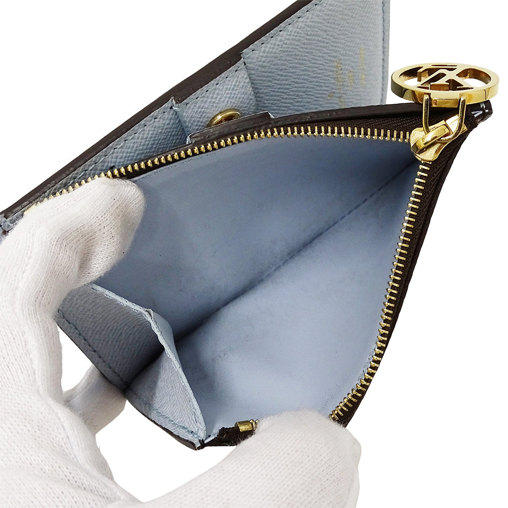 LOUIS VUITTON ルイ・ヴィトン ポルトフォイユ リサ 二つ折り財布 モノグラム ブルーオランプ M83605 モノグラムキャンバス レディース 【中古】