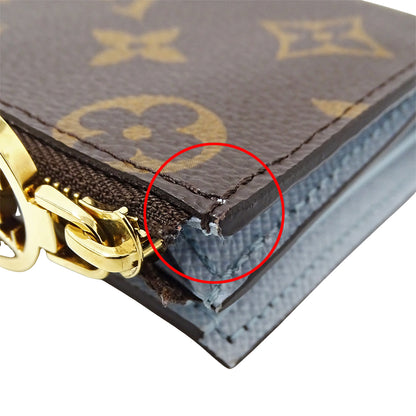 LOUIS VUITTON ルイ・ヴィトン ポルトフォイユ リサ 二つ折り財布 モノグラム ブルーオランプ M83605 モノグラムキャンバス レディース 【中古】