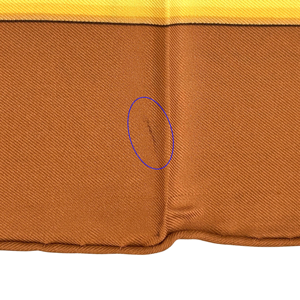 HERMES エルメス カレ90 CERES 女神セレス スカーフ オレンジ マルチカラー シルク レディース 【中古】