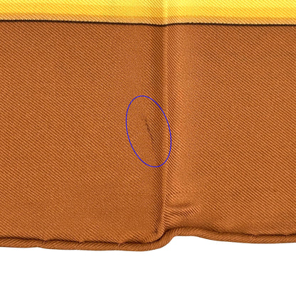 HERMES エルメス カレ90 CERES 女神セレス スカーフ オレンジ マルチカラー シルク レディース 【中古】