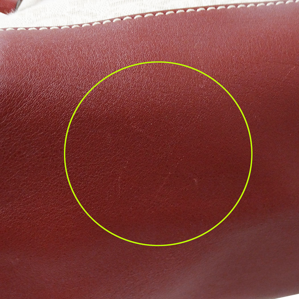 BALLY バリー リュック アイボリー ボルドー キャンバス レディース 【中古】