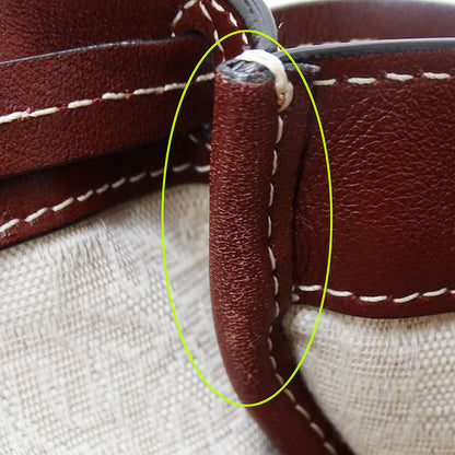 BALLY バリー リュック アイボリー ボルドー キャンバス レディース 【中古】