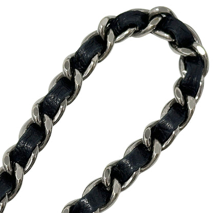 CHANEL シャネル ショルダーバッグ 2.55 マトラッセ ブラック シルバー金具 ラムスキン レディース 【中古】