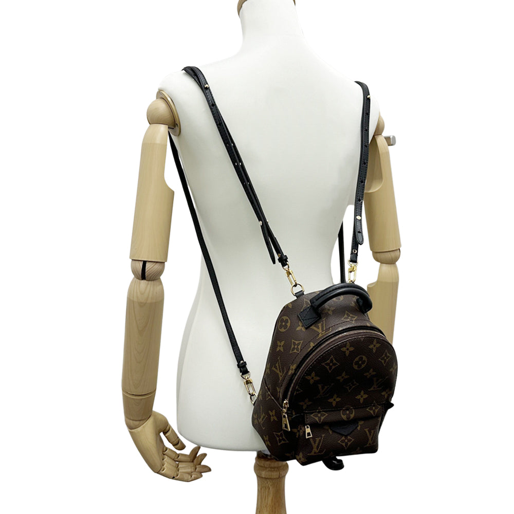 LOUIS VUITTON ルイ・ヴィトン パームスプリングス・バックパックMINI リュック モノグラム ブラウン ブラック M44873 モノグラムキャンバス レディース 【中古】