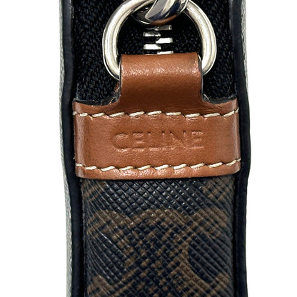 CELINE セリーヌ ホリゾンタルポーチ ショルダーバッグ トリオンフ ブラウン レディース 【中古】