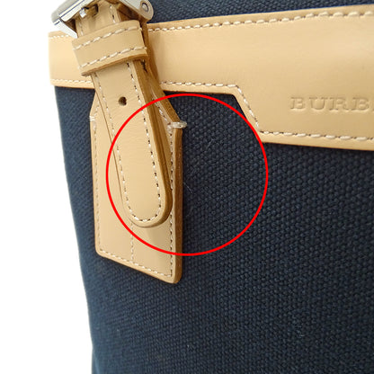 BURBERRY バーバリー ハンドバッグ ブラック ベージュ キャンバス レディース 【中古】