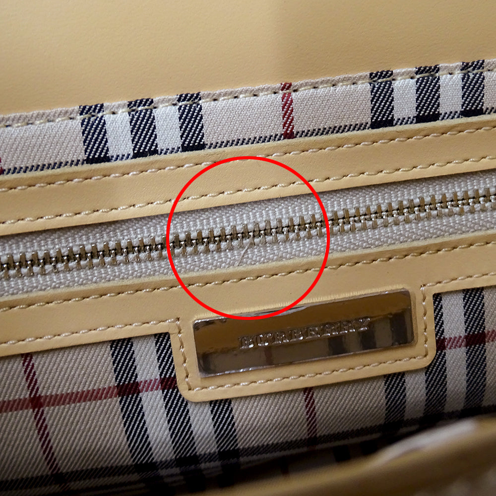 BURBERRY バーバリー ハンドバッグ ブラック ベージュ キャンバス レディース 【中古】