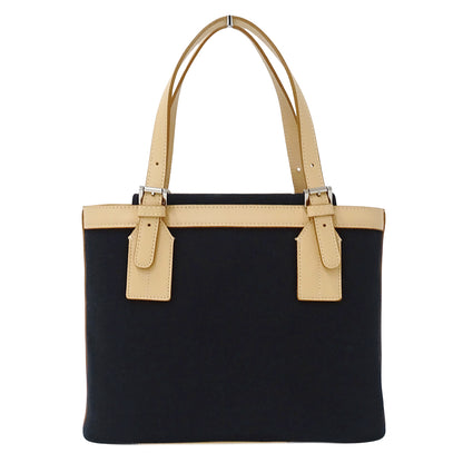 BURBERRY バーバリー ハンドバッグ ブラック ベージュ キャンバス レディース 【中古】