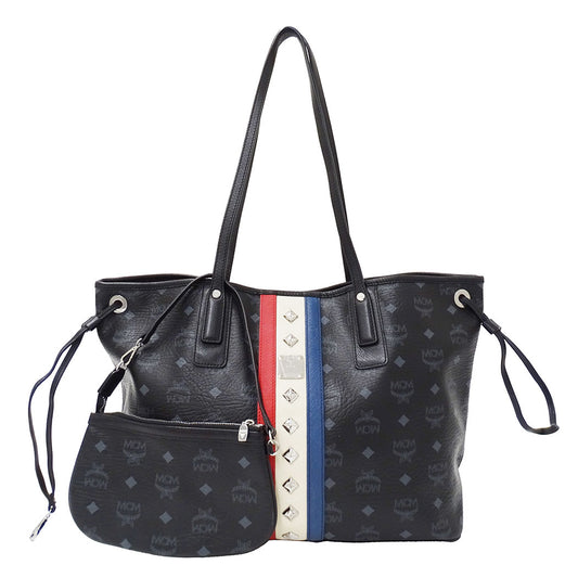 エム・シー・エム MCM トートバッグ ヴィセトス ブラック マルチカラー コーティングキャンバス レディース メンズ 【中古】