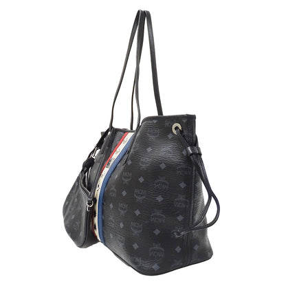 エム・シー・エム MCM トートバッグ ヴィセトス ブラック マルチカラー コーティングキャンバス レディース メンズ 【中古】