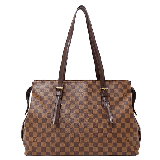 LOUIS VUITTON ルイ・ヴィトン チェルシー トートバッグ ダミエ ブラウン N51119 ダミエキャンバス レディース 【中古】