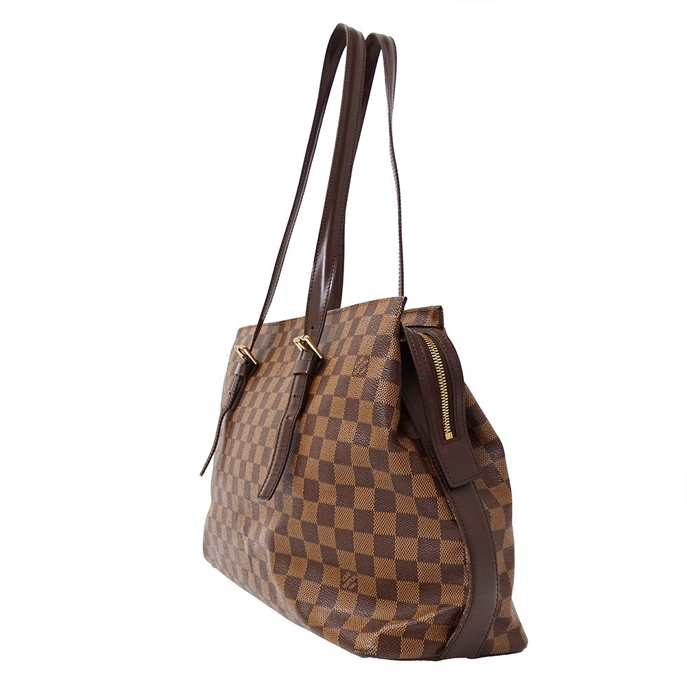 LOUIS VUITTON ルイ・ヴィトン チェルシー トートバッグ ダミエ ブラウン N51119 ダミエキャンバス レディース 【中古】