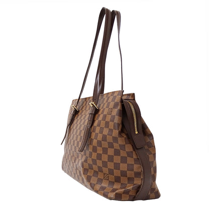 LOUIS VUITTON ルイ・ヴィトン チェルシー トートバッグ ダミエ ブラウン N51119 ダミエキャンバス レディース 【中古】
