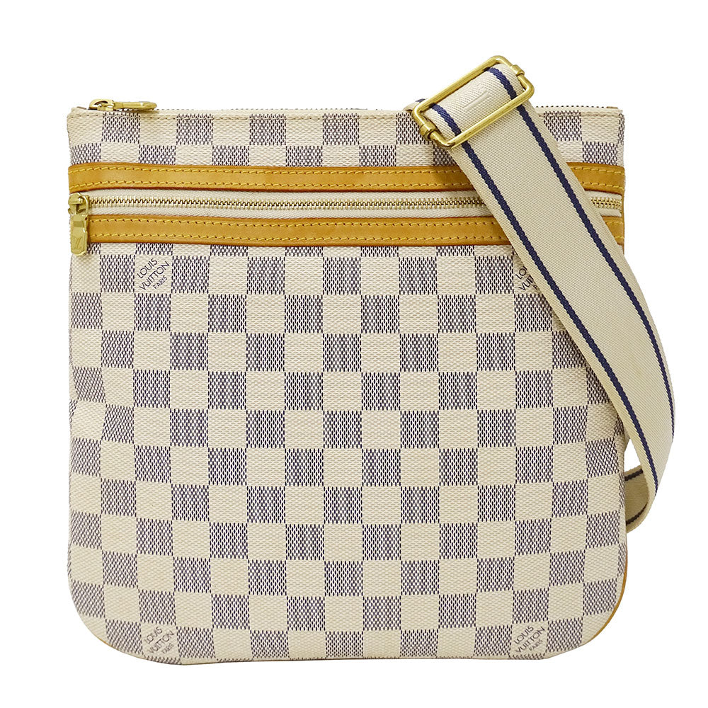 LOUIS VUITTON ルイ・ヴィトン ポシェットボスフォール ショルダーバッグ アイボリー N51112 ダミエアズールキャンバス レディース 【中古】