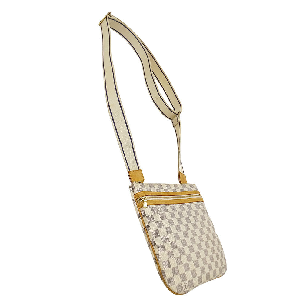 LOUIS VUITTON ルイ・ヴィトン ポシェットボスフォール ショルダーバッグ アイボリー N51112 ダミエアズールキャンバス レディース 【中古】