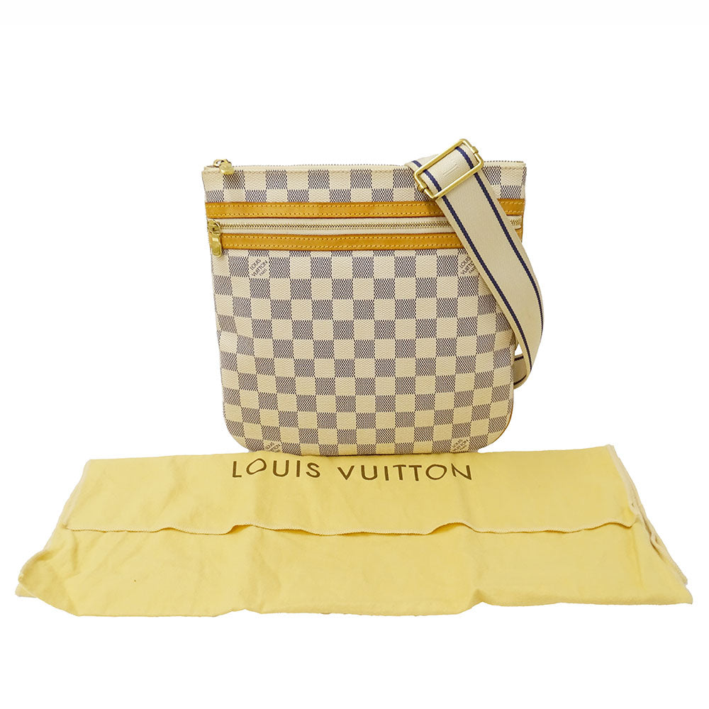 LOUIS VUITTON ルイ・ヴィトン ポシェットボスフォール ショルダーバッグ アイボリー N51112 ダミエアズールキャンバス レディース 【中古】