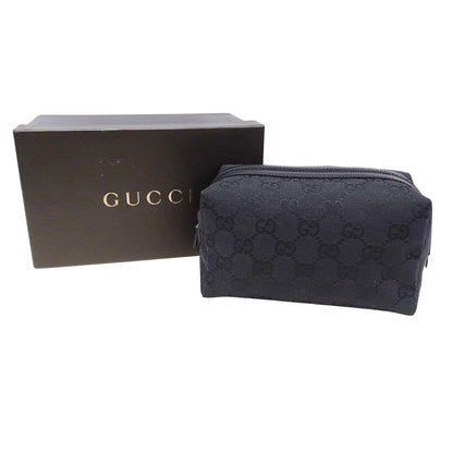 GUCCI グッチ ポーチ GGキャンバス ブラック 29595 GGキャンバス レディース 【中古】