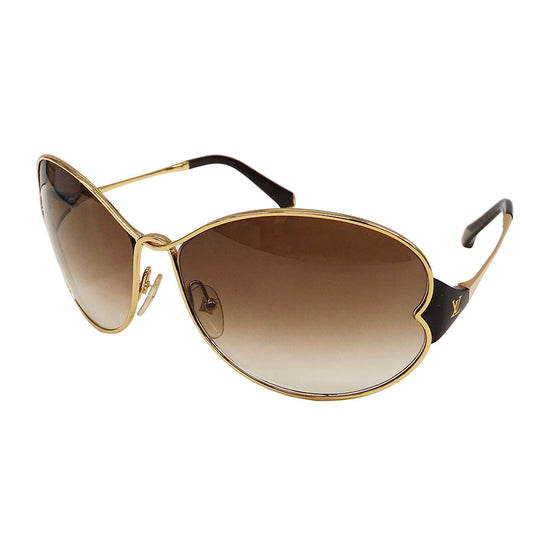 LOUIS VUITTON ルイ・ヴィトン サングラス・デイジー サングラス ゴールド ブラウン Z0262U メタル レディース 【中古】