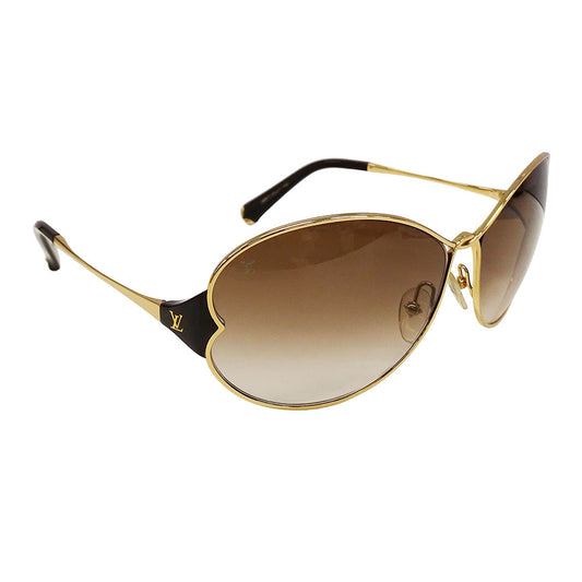 LOUIS VUITTON ルイ・ヴィトン サングラス・デイジー サングラス ゴールド ブラウン Z0262U メタル レディース 【中古】
