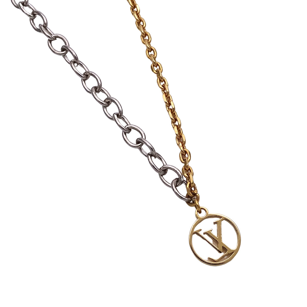 LOUIS VUITTON ルイ・ヴィトン ネックレス・ロゴマニア ネックレス ゴールド ユニセックス 【中古】