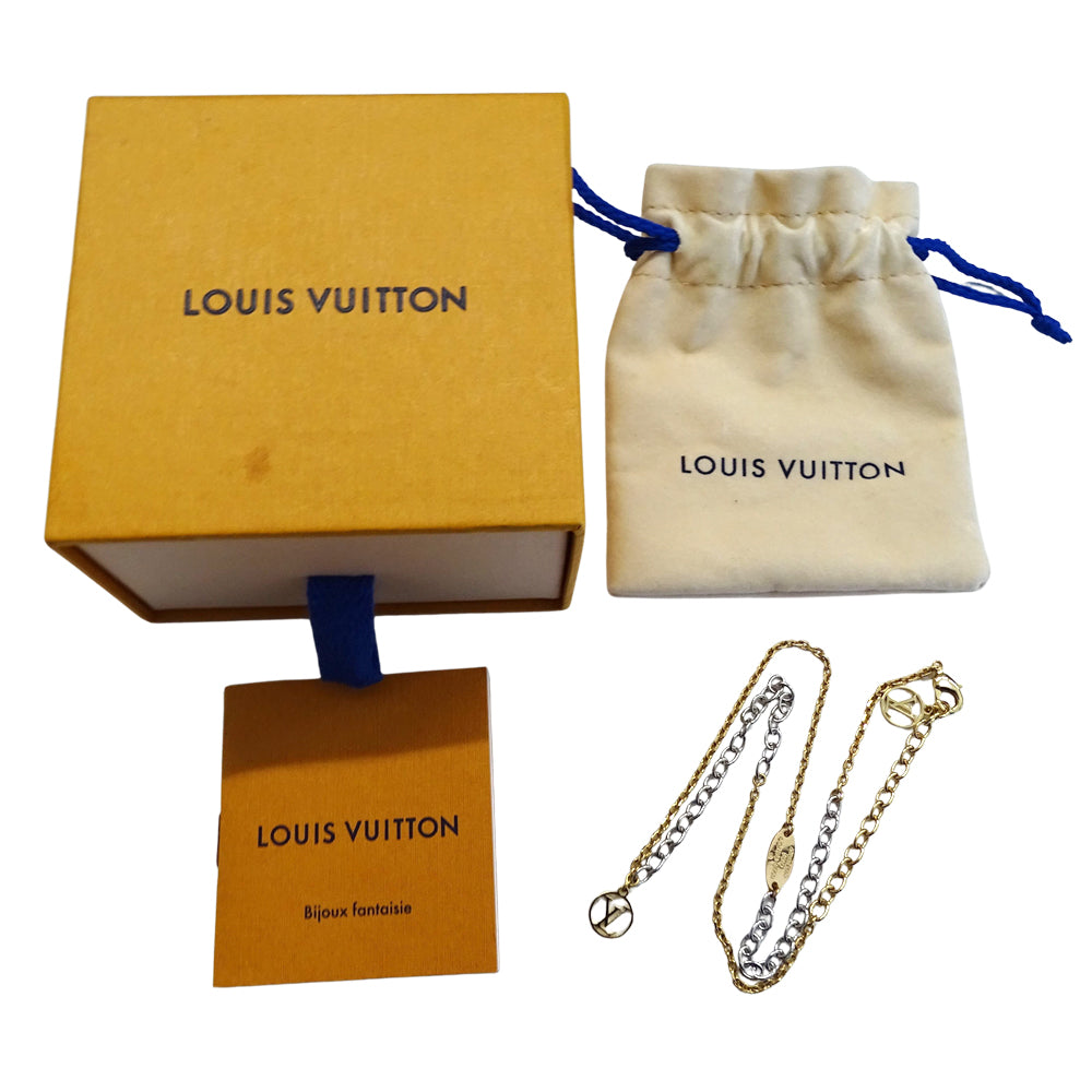 LOUIS VUITTON ルイ・ヴィトン ネックレス・ロゴマニア ネックレス ゴールド ユニセックス 【中古】
