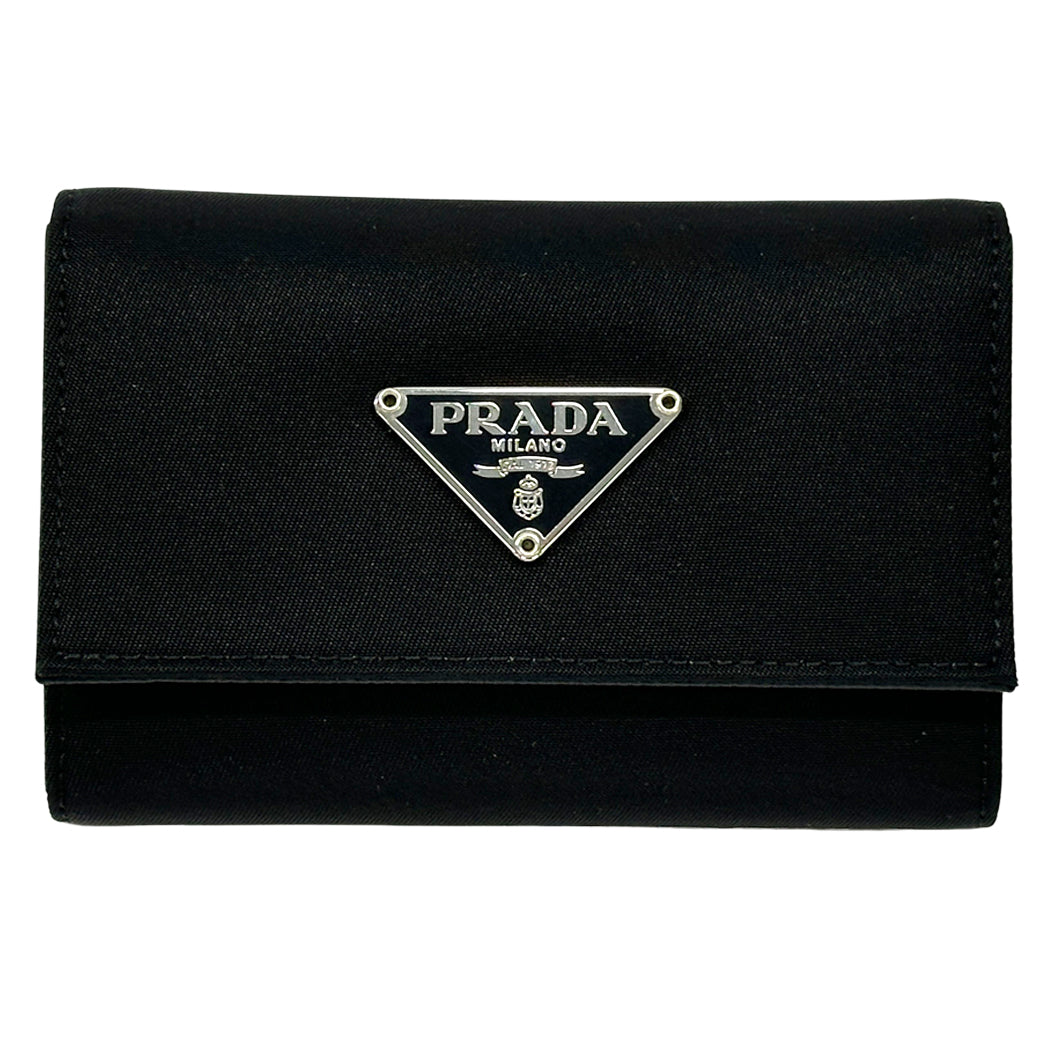 PRADA プラダ キーケース 6連 ブラック ナイロン レディース メンズ 【中古】