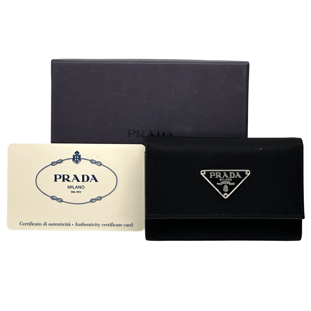 PRADA プラダ キーケース 6連 ブラック ナイロン レディース メンズ 【中古】