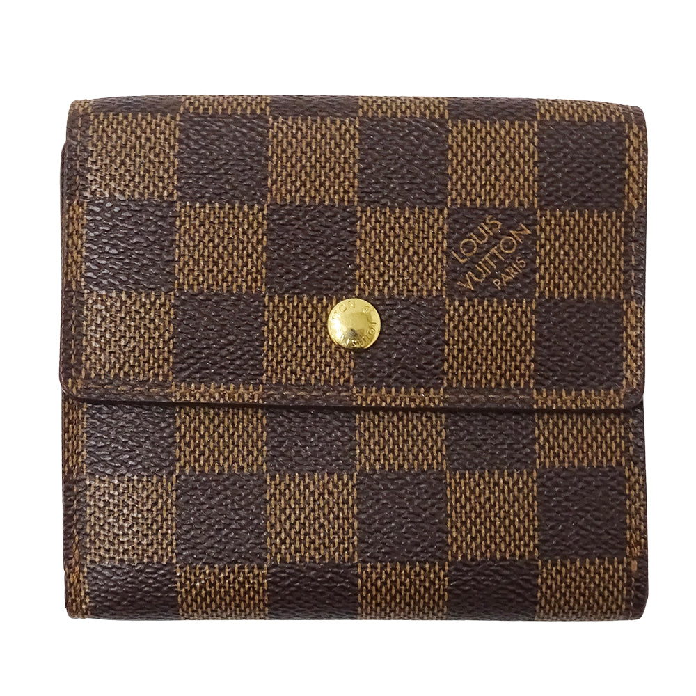 LOUIS VUITTON ルイ・ヴィトン ポルトフォイユ エリーズ 二つ折り財布 ダミエ ダミエエベヌ N61654 ダミエキャンバス レディース メンズ 【中古】