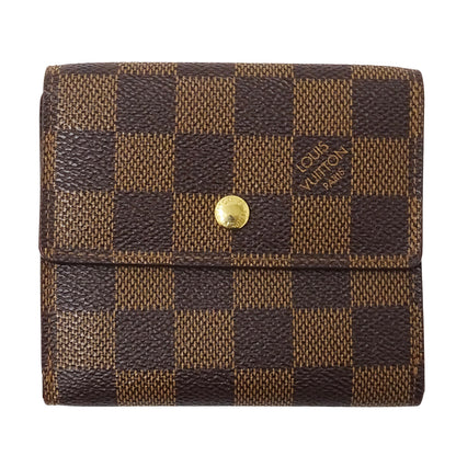 LOUIS VUITTON ルイ・ヴィトン ポルトフォイユ エリーズ 二つ折り財布 ダミエ ダミエエベヌ N61654 ダミエキャンバス レディース メンズ 【中古】