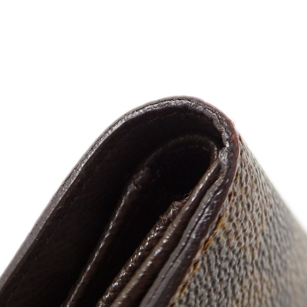 LOUIS VUITTON ルイ・ヴィトン ポルトフォイユ エリーズ 二つ折り財布 ダミエ ダミエエベヌ N61654 ダミエキャンバス レディース メンズ 【中古】