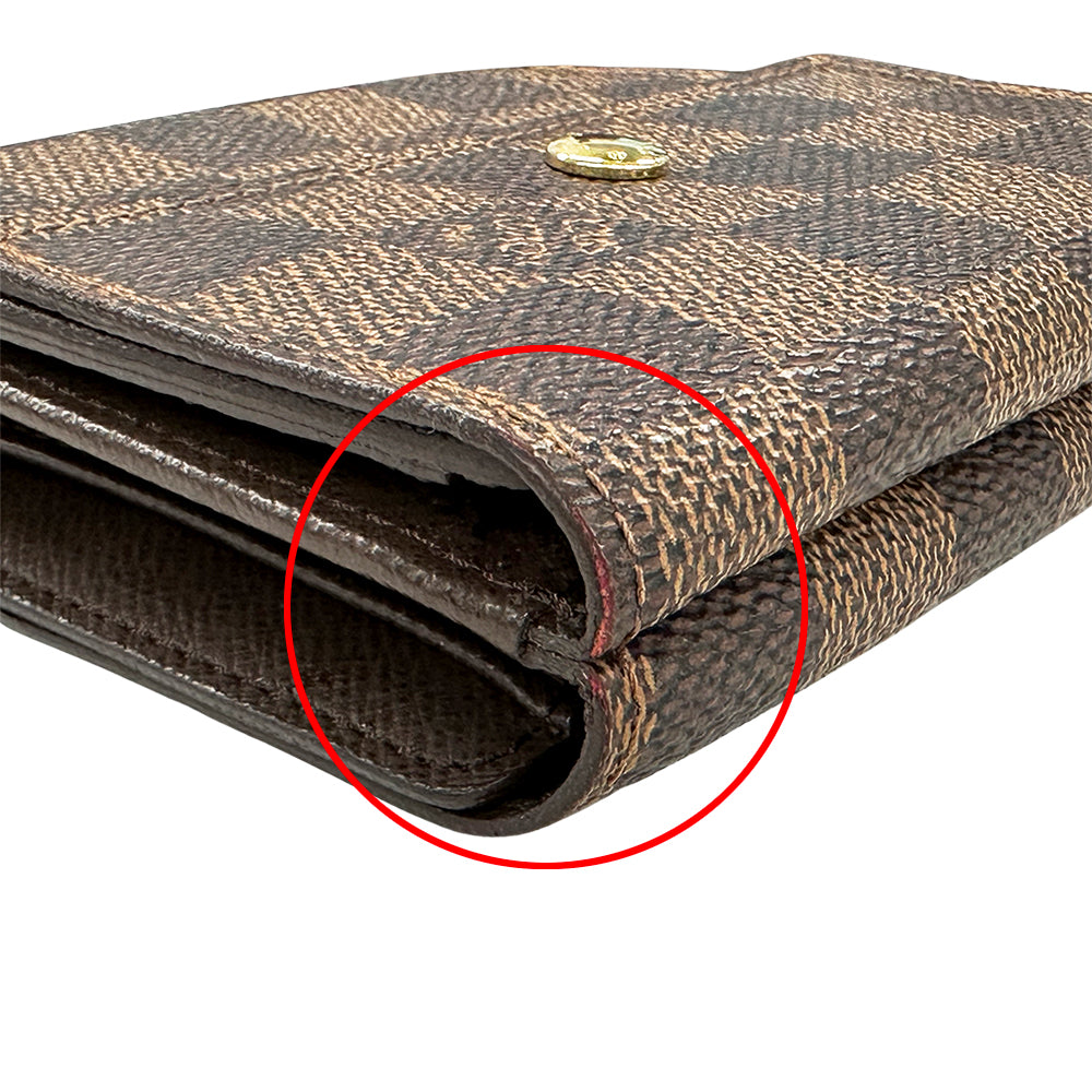 LOUIS VUITTON ルイ・ヴィトン ポルトフォイユ エリーズ 二つ折り財布 ダミエ ダミエエベヌ N61654 ダミエキャンバス レディース メンズ 【中古】