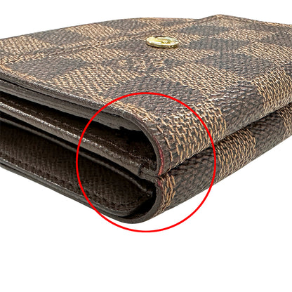 LOUIS VUITTON ルイ・ヴィトン ポルトフォイユ エリーズ 二つ折り財布 ダミエ ダミエエベヌ N61654 ダミエキャンバス レディース メンズ 【中古】