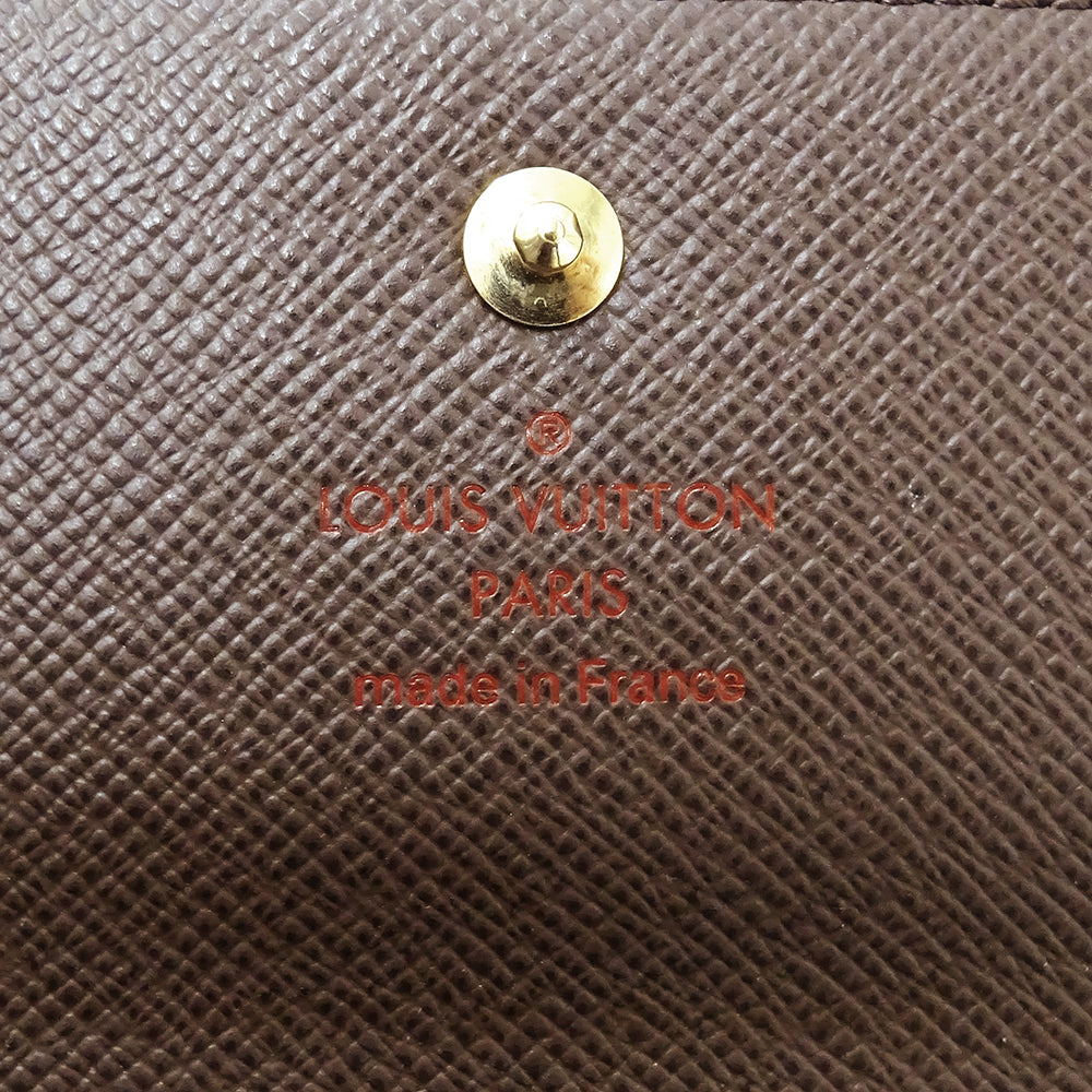 LOUIS VUITTON ルイ・ヴィトン ポルトフォイユ エリーズ 二つ折り財布 ダミエ ダミエエベヌ N61654 ダミエキャンバス レディース メンズ 【中古】