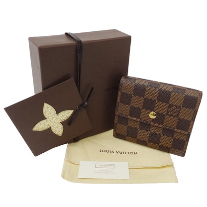 LOUIS VUITTON ルイ・ヴィトン ポルトフォイユ エリーズ 二つ折り財布 ダミエ ダミエエベヌ N61654 ダミエキャンバス レディース メンズ 【中古】