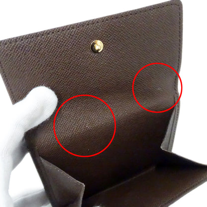 LOUIS VUITTON ルイ・ヴィトン ポルトフォイユ エリーズ 二つ折り財布 ダミエ ダミエエベヌ N61654 ダミエキャンバス レディース メンズ 【中古】