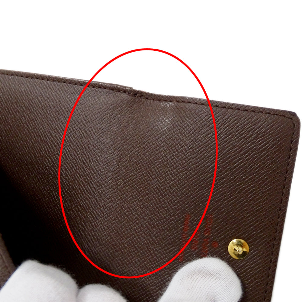 LOUIS VUITTON ルイ・ヴィトン ポルトフォイユ エリーズ 二つ折り財布 ダミエ ダミエエベヌ N61654 ダミエキャンバス レディース メンズ 【中古】