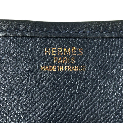 HERMES エルメス エブリン 1 ショルダーバッグ ブルーネイビー ゴールド金具 ヴォーエプソン レディース 【中古】